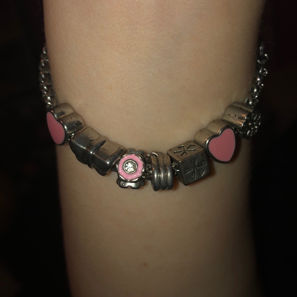 Three pandora pink charms